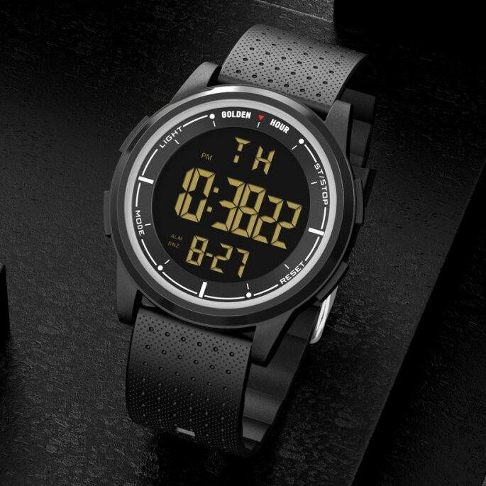Годинник чоловічий водостійкий тактичний GoldenHour Water Metal Black (2 ремінці) Вінниця - фото 4