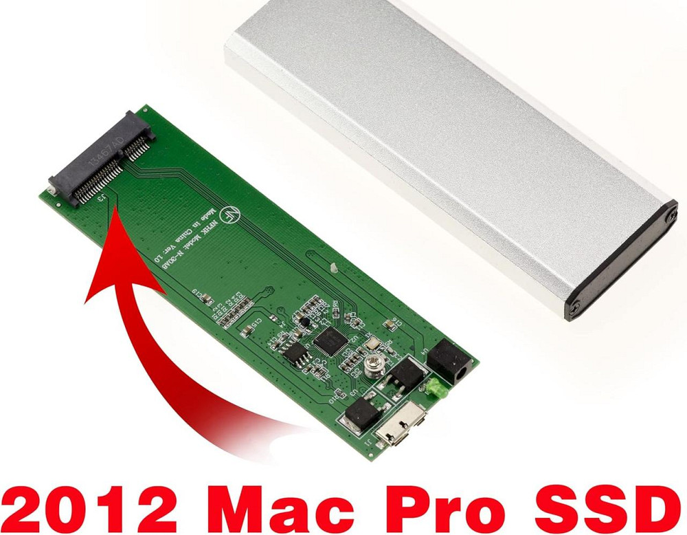 Корпус для SSD Mac Pro 2012 8+18 пін USB 3.0 5Гбіт алюміній Plug and Play чорний сірий Київ - фото 3