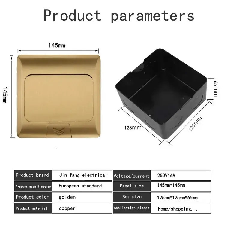 LIVOLO Розетка підлогова подвійна LIVOLO золота, вбудована у підлогу, з USB 10Вт, HDMI, для кух Коломыя - изображение 2