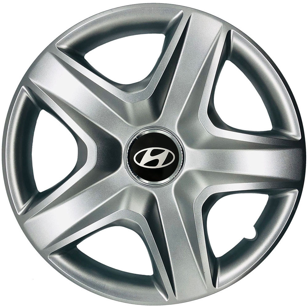 Автомобільні модельні ковпаки R13 Hyundai 101 4шт, SJS, сріблясті Київ - фото 1