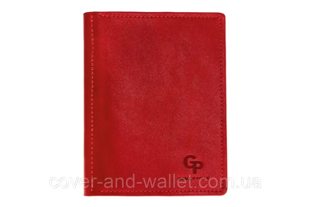 Обкладинка для документів та паспорта з гладкої італійської шкіри Grande Pelle Червоний Київ - фото 2