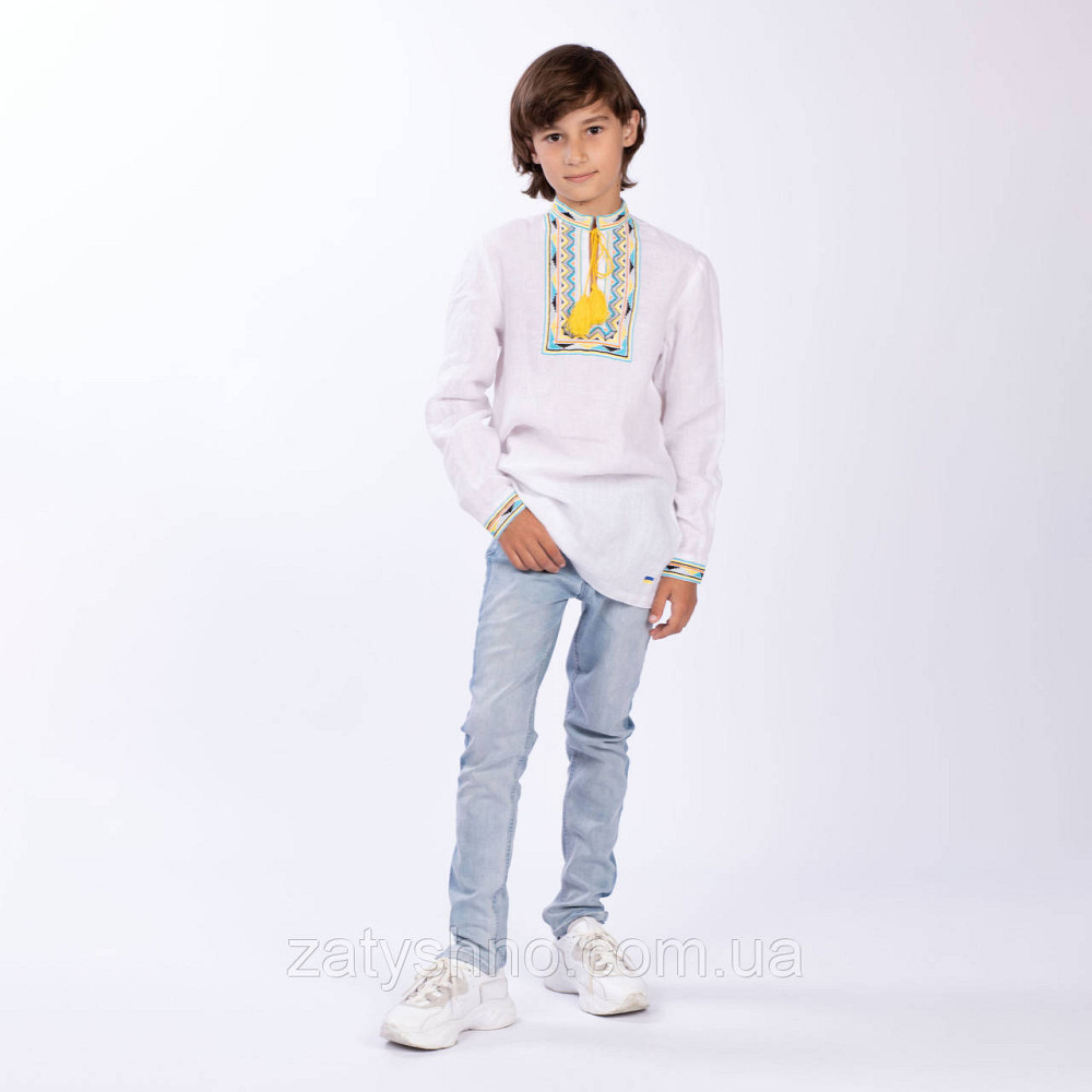 Стильная вышиванка для мальчика с красивым узором Киев - изображение 6