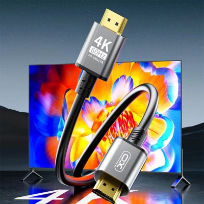 Кабель мультимедійний HDMI to HDMI 5.0m v2.0 black XO (GB017B-HDMI.tranish) Вінниця - фото 4