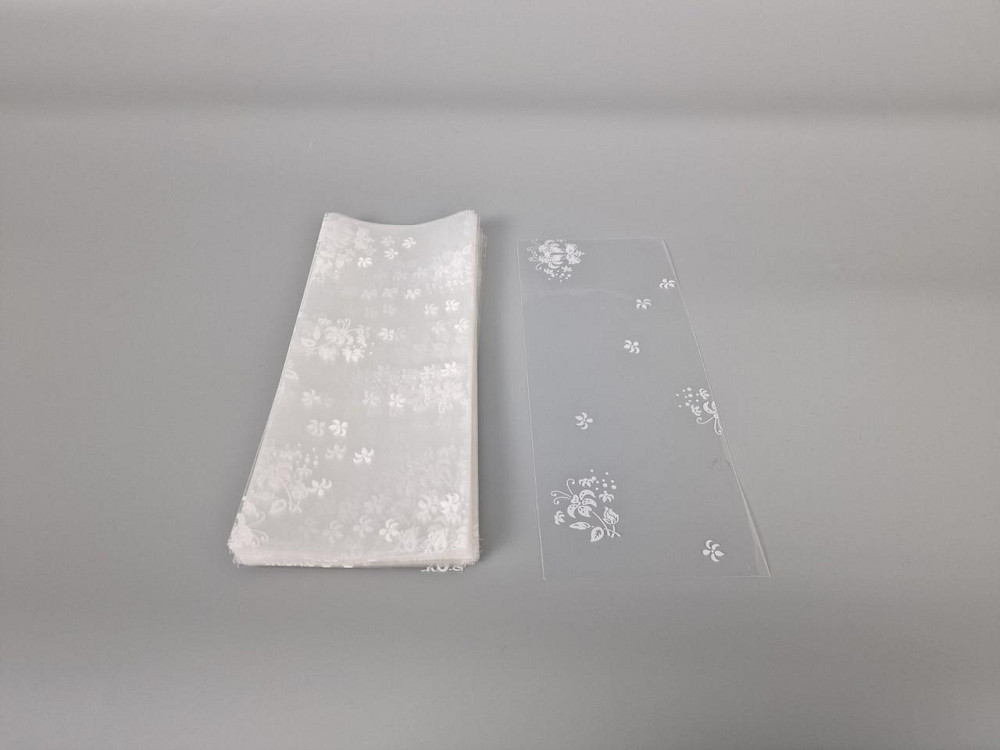 Пакет із малюнком для пакування подарунків (10*25) No09027 (1) "Квіти лілії" (100 шт.) Харків - фото 1