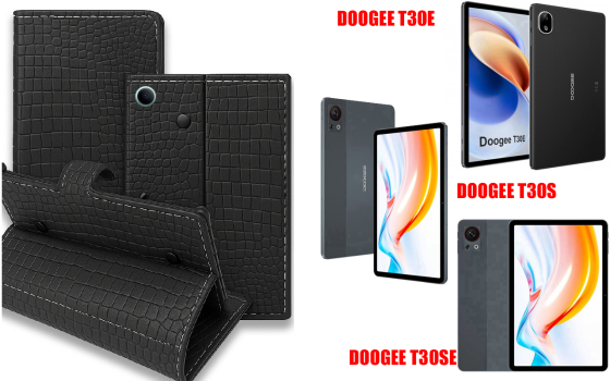 Книга-трансформер для планшета Doogee T30E, T30S, T30Se, цвет Black Krokodil Black Киев