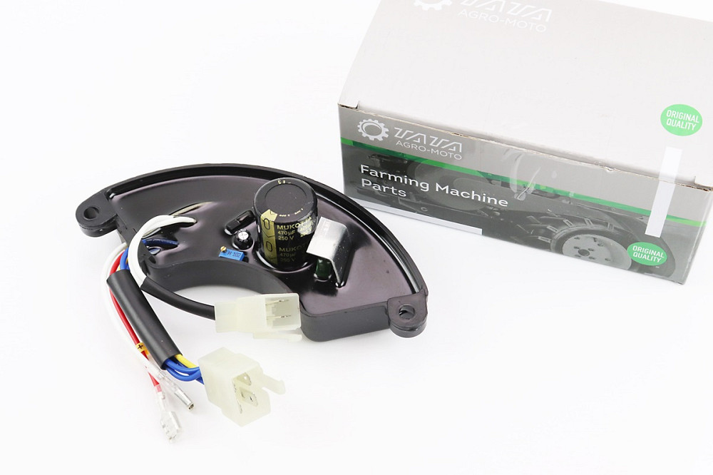 Реле напруги AVR трифазне 4-6кВт (корпус - сегмент, пластик, контакти - 2 "мама"+ 2 "тато" + 4 "тато", 250V, 470µF) Київ - фото 1