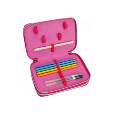 Пенал Cool For School 2 отделения с отворотами Розовый (CF87281) Винница