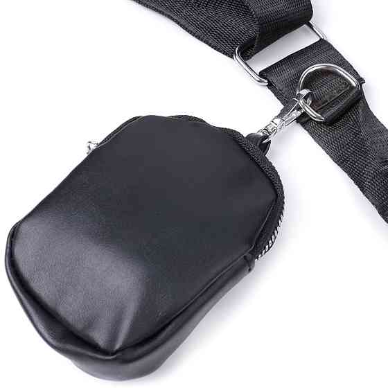 Удобная женская сумка кросс-боди с монетницей из экокожи Vintage 22796 Черный Киев