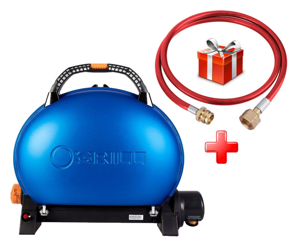 КОМПЛЕКТ Портативный переносной газовый гриль O-GRILL 500, синий + шланг в подарок! Код: 011673 Ровно - изображение 11