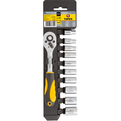 Набір інструментів Topex змінних головок 1/4&quot;, 11 шт. CrV (38D650) Вінниця - фото 1
