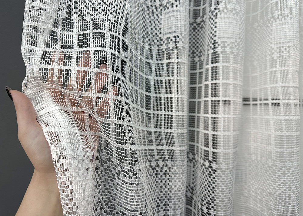 Тюль сітка VR-Textil Juli № 1868т Арка на кухню колір білий 300х150 см (53-0139) Київ - фото 3