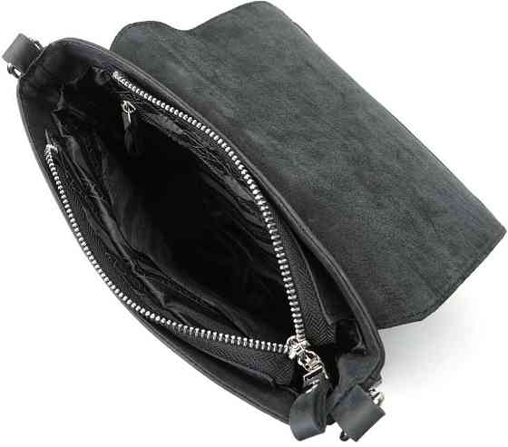 Сумка SHVIGEL 11017 из винтажной кожи Черная Киев