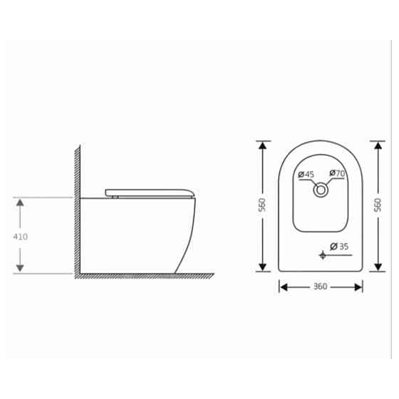 Біде підлогове Qtap Jay 560х360х410 мм, White QT07443375W Київ