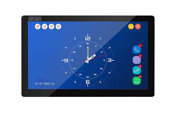 Комплект Wi-Fi домофона 10 дюймов с вызывной панелью SEVEN DP-7517/07Kit black Киев