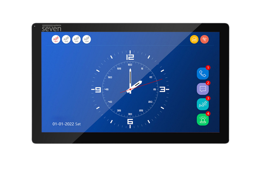 Комплект Wi-Fi домофона 10 дюймов с вызывной панелью SEVEN DP-7517/07Kit black Киев - изображение 2