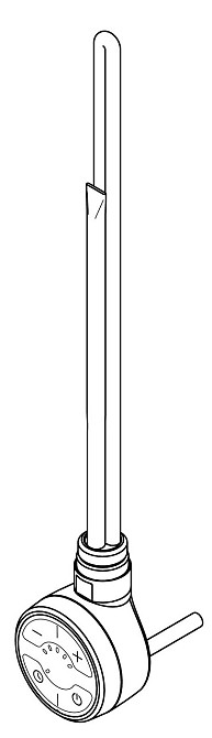 ТЭН для полотенцесушителя TERMA MOA 300W со скрытым монтажом, белый Киев - изображение 3