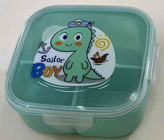 Дитячий ланч бокс на 3 секції з ложкою Boy 500мл Вінниця