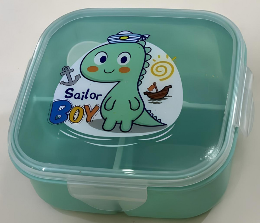 Детский ланч бокс на 3 секции с ложкой Boy 500мл Винница - изображение 1