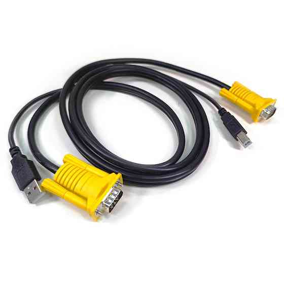 Кабель KVM VGA + USB 1.4 м для мыши, клавиатуры и монитора Киев