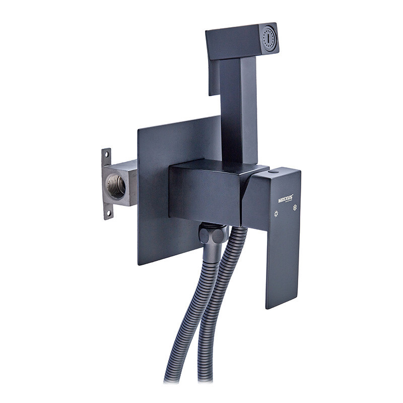 Смеситель для гигиенического душа Mixxus KUB-333 Black встроенного монтажа черный нерж. сталь (MI6040) Черновцы - изображение 1