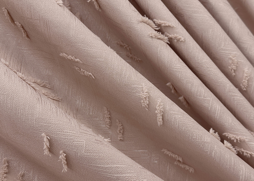 Комплект штор VR-Textil Лен Букле № 1880ш Пудровый 150х270 см 2 шт (33-0903) Киев - изображение 6