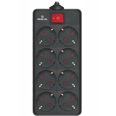 Сетевой фильтр питания REAL-EL RS-8 Protect 5m, black (EL122300024) Винница - изображение 6