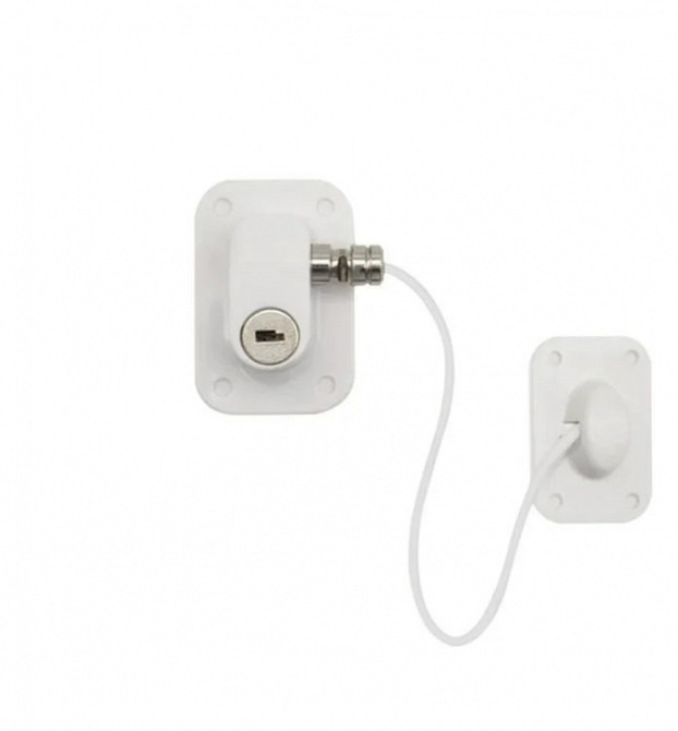 Замок ограничитель от открывания дверей для детей на ключике White Вінниця - фото 1