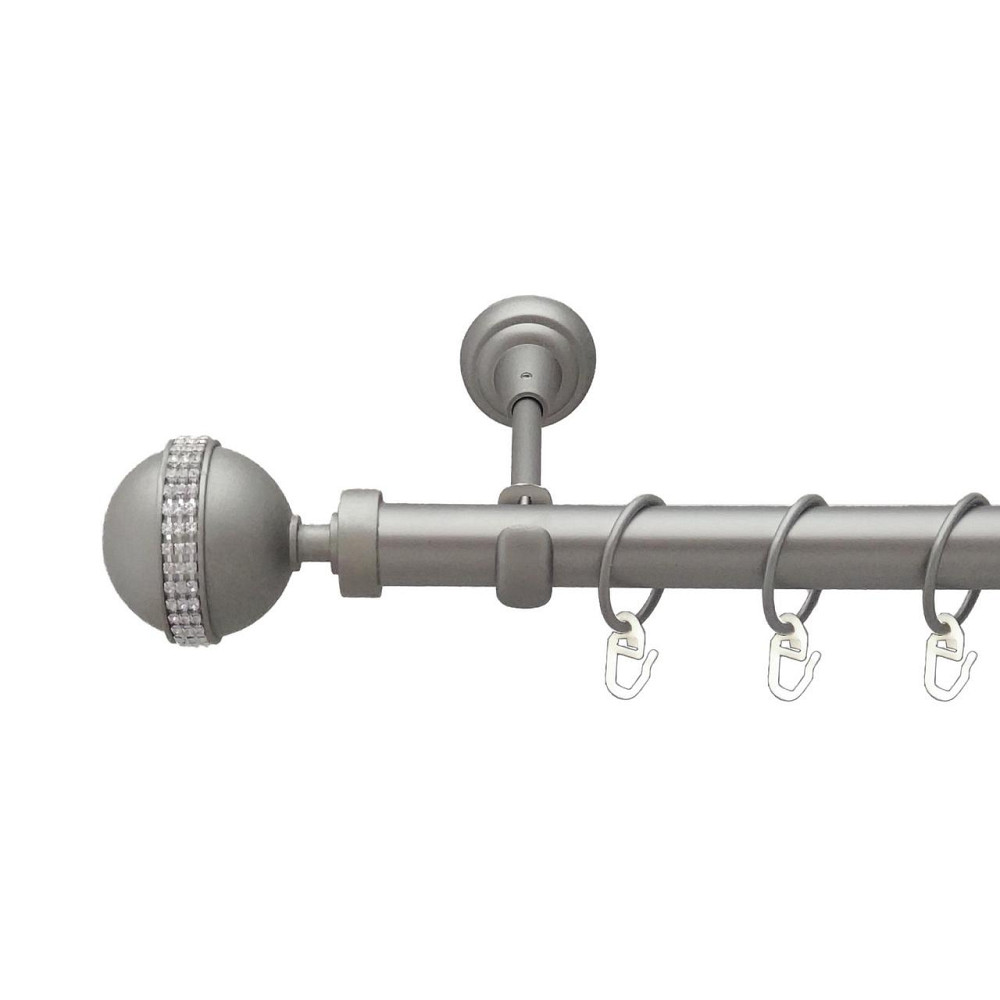 Карниз Orvit Авея металевий однорядний відкритий гладка труба кільце металеве Сатин 25 мм 140 см (00-00027457) Львів - фото 1