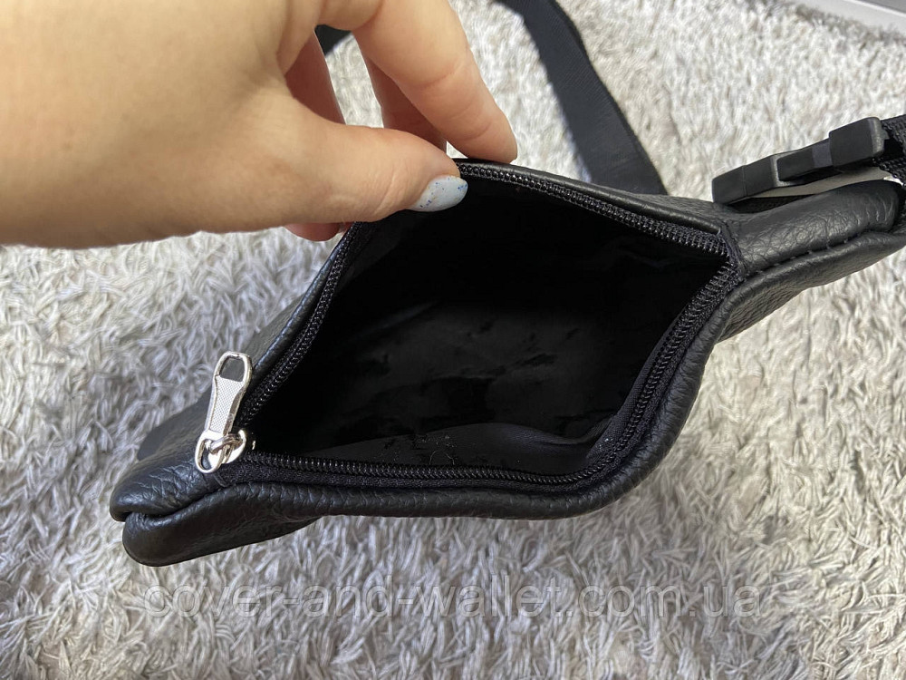 Тонка чоловіча сумка-слінг через плече із натуральної шкіри PS Leather Київ - фото 5