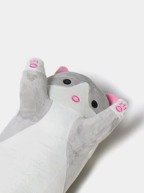 Іграшка обіймашка Кіт Батон, м'яка іграшка антистрес, подушка обіймашка, 70 см, Сірий Киев - изображение 7