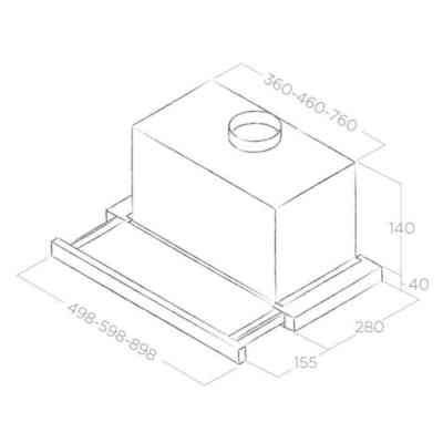 Вытяжка кухонная Elica TT14 LUX GRIX/A/50 Винница
