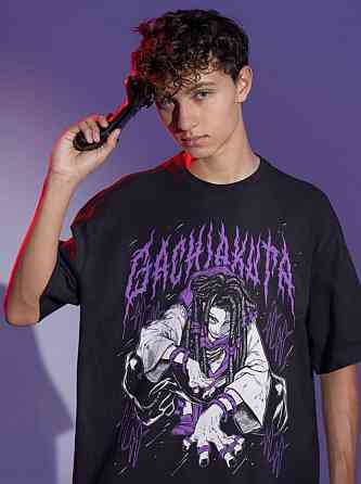 Футболка з аніме принтом Гакхіакута Томе Джапанесе Танкобон оверсайз (S/M/L) Чорний AnimeJ0843 Дніпро