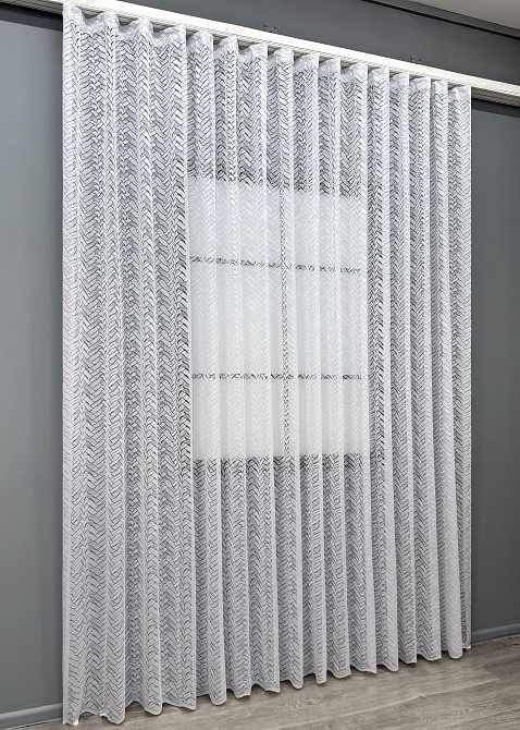 Тюль VR-Textil 2108т Жакард Білий 400х270 см (42-1334) Київ - фото 3