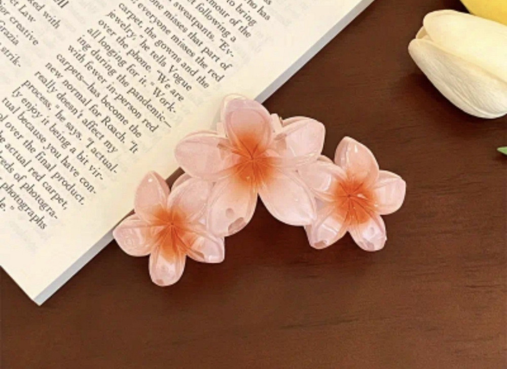 Заколка-крабік квітка Помаранчевий Смела - изображение 1