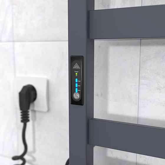 Електрична рушникосушка Laris Зебра Кватро ЧФ (ГМ) 8 500х800 Э ліве підкл. R3, графіт Київ