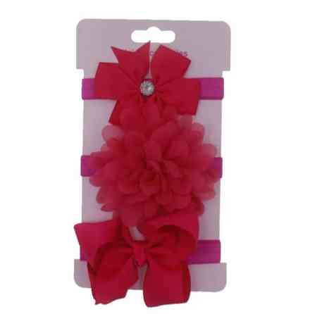 Набор детских повязок малиновых - 3шт., размер универсальный (на резинке) Киев