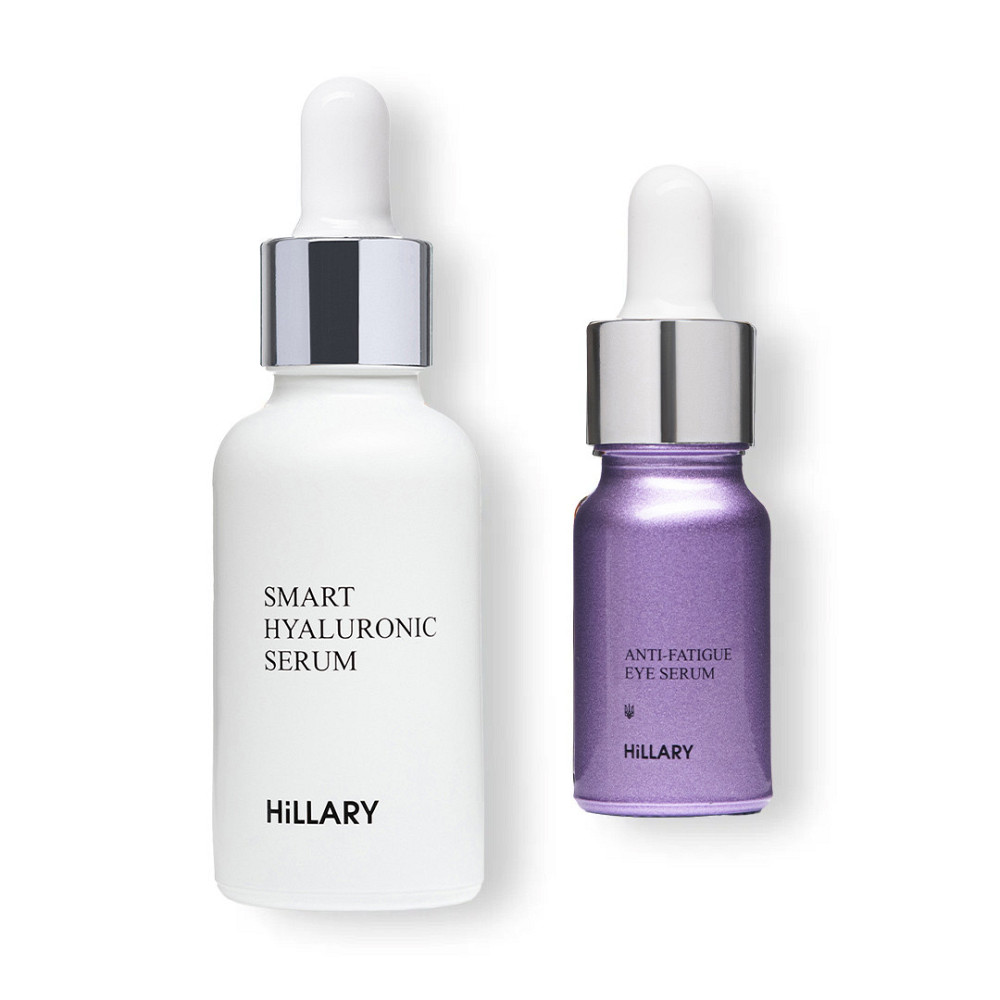 Гіалуронова сироватка Hillary Smart Hyaluronic, 30 мл + Відновлююча сироватка навколо очей Hillary Anti-fatigue, 10 мл Киев - изображение 1