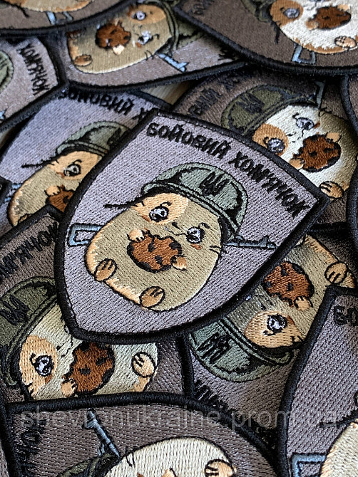 Шеврон БОЙОВИЙ ХОМ'ЯЧОК (Форма щит. На липучці) Розмір 8x6.3см Київ - фото 3