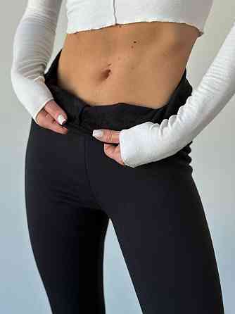 Жіночі повсякденні теплі лосини з високою посадкою матовий трикотаж на щільному ху 46/48 Одеса