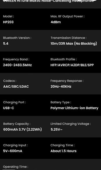 Навушники Ugreen HiTune Max5c Hi-Res Audio / ANC / Bluetooth Киев - изображение 1