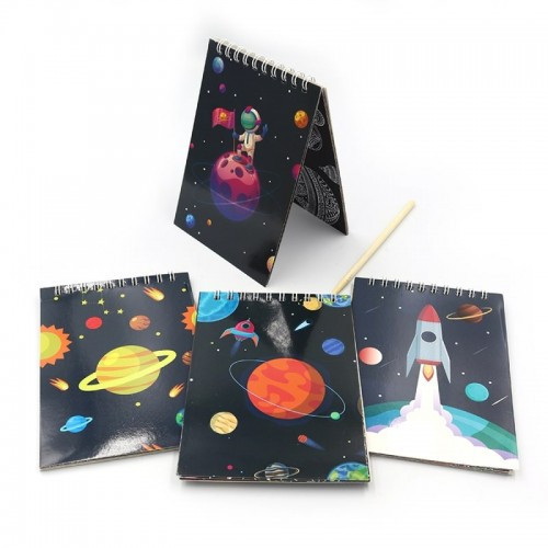 Скетчбук для гравюр А6 "Josef Otten" Космос, чорні сторінки + паличка, на спіралі, 20-8804-WH, шт Київ - фото 1
