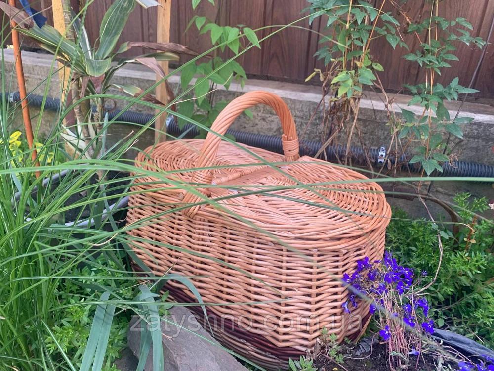 Корзина пикниковая овальная с ручкой Киев - изображение 3