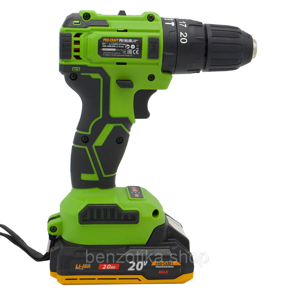 Шуруповерт Procraft PA18LiBL ударний (з 1 акб і зп) Київ - фото 4