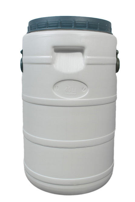 Белая бочка  40л широкая горловина для воды,молока и засолки Днепр - изображение 1