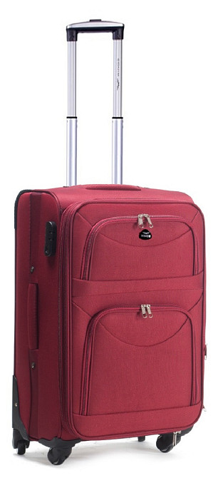 Валіза тканинна WINGS 6802 мала бордова 4 колеса Київ - фото 1