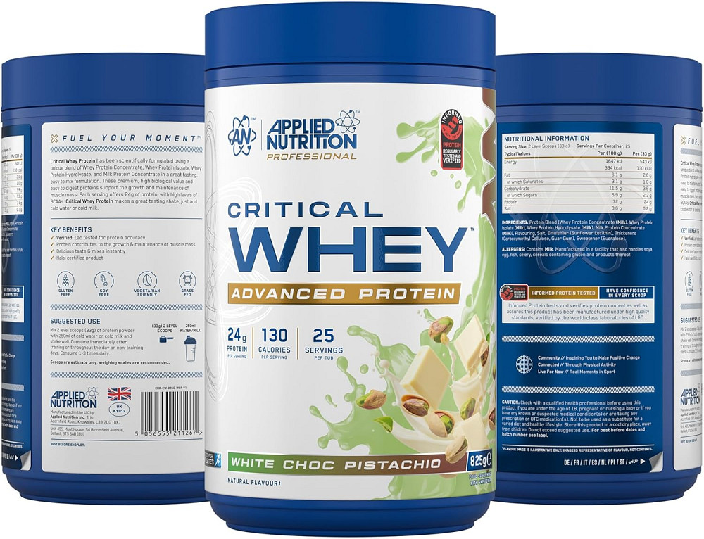 Протеин Applied Nutrition Critical Whey Protein 825 г, White Chocolate Pistachio Луцк - изображение 2