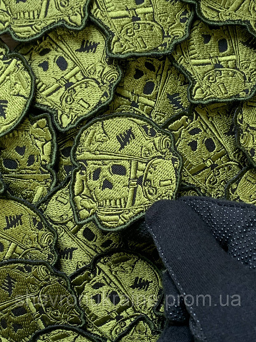 Шеврон Адамова голова (Форма контурная. На липучке) Размер 6x5.5см Киев - изображение 4