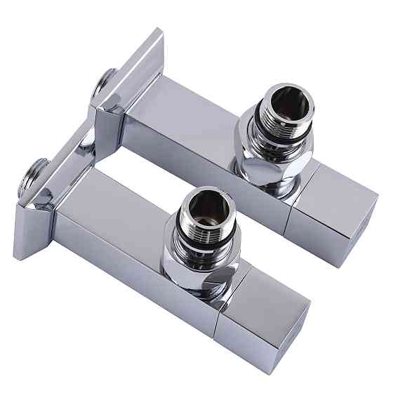 Набір Кран напівоборотний кутовий з американкою SOLOMON LUX 1/2″ CUBE CHROM 8888 (1уп.) (000021913) Київ