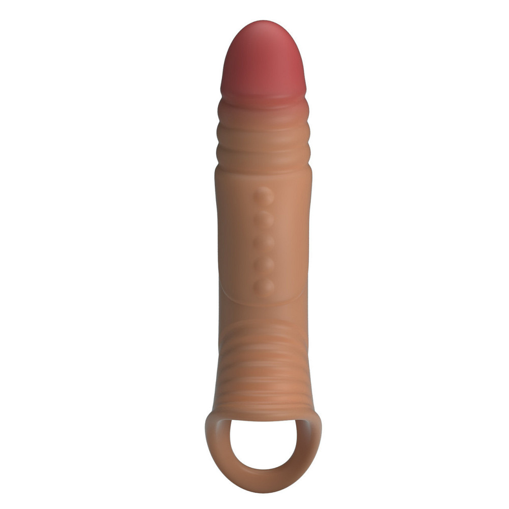 Насадка на пеніс Pretty Love 8.7 Vibrating Penis Sleeve Extender Sex Aura Київ - фото 5