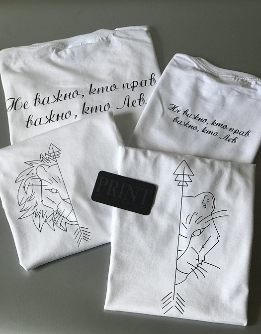 Футболки в стилі Family look для мами, тата та дитини - Лев/Лювиця та діти Чернівці - фото 1